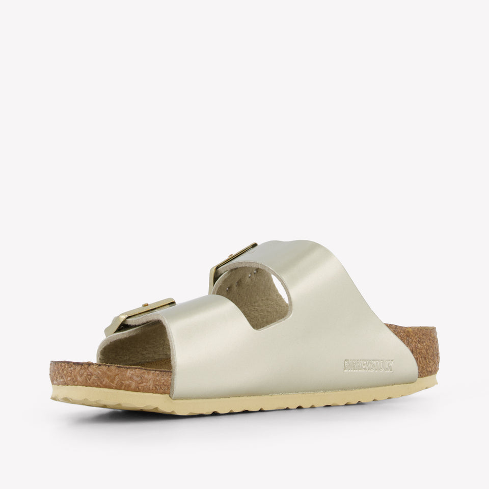 Birkenstock Arizona Girls Flipflops In Gold