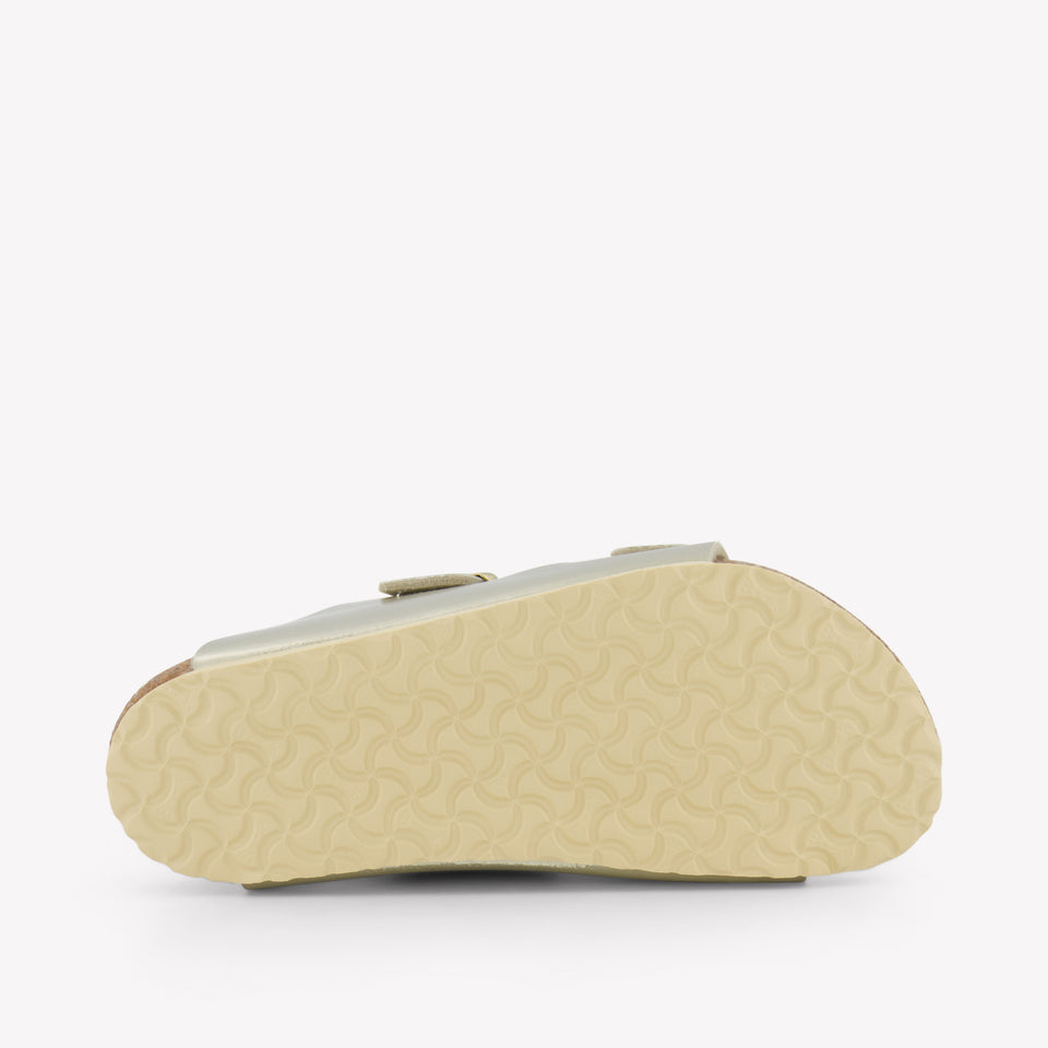 Birkenstock Arizona Girls Flipflops In Gold