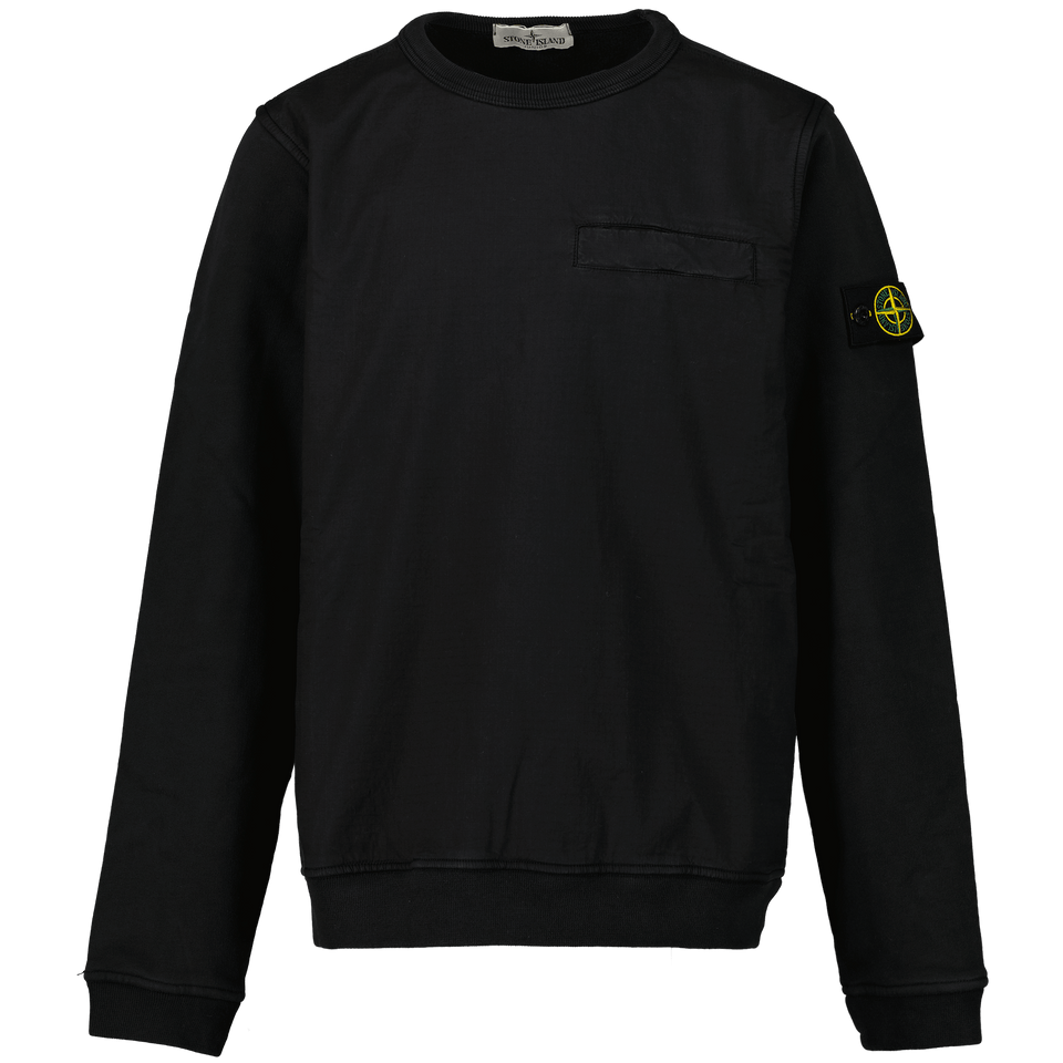 Stone Island Kinder Jongens Trui Zwart - Superstellar