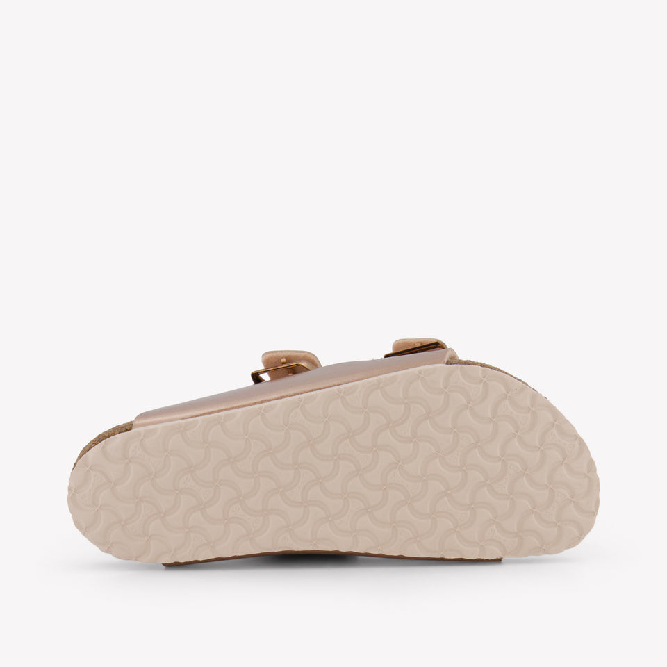 Birkenstock Arizona Girls Flipflops In Bronze