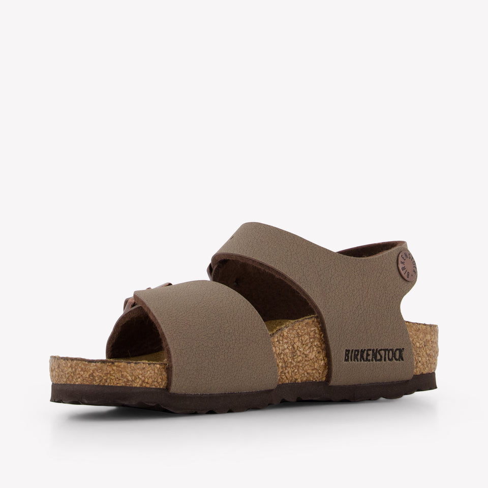 Birkenstock New York Boys Sandals In Brown