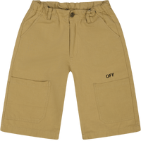 Off-White Kinder Jongens Shorts Beige 4Y
