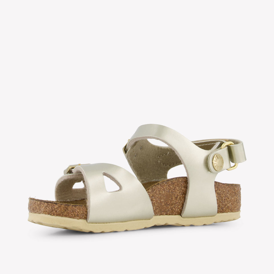 Birkenstock Rio Girls Sandals In Gold