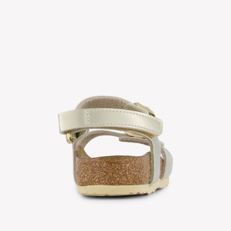 Birkenstock Rio Girls Sandals In Gold