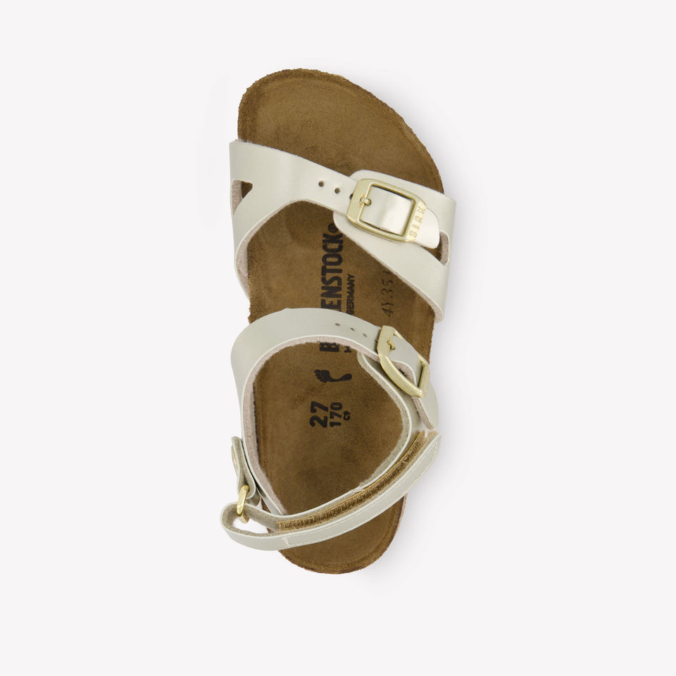 Birkenstock Rio Girls Sandals In Gold