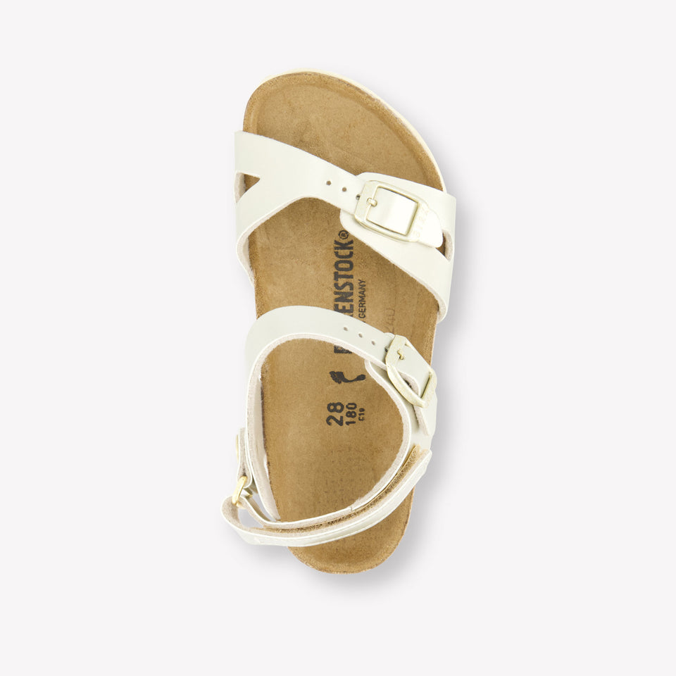 Birkenstock Girls Sandals In Gold