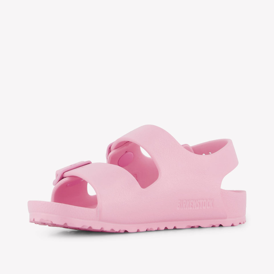 Birkenstock Milano Girls Sandals In Pink