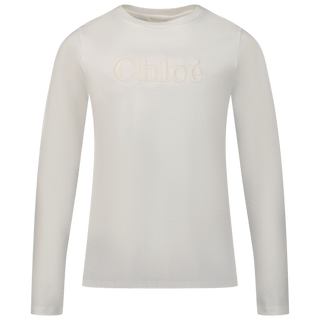 Chloe Kids Girls T-Shirt Off White