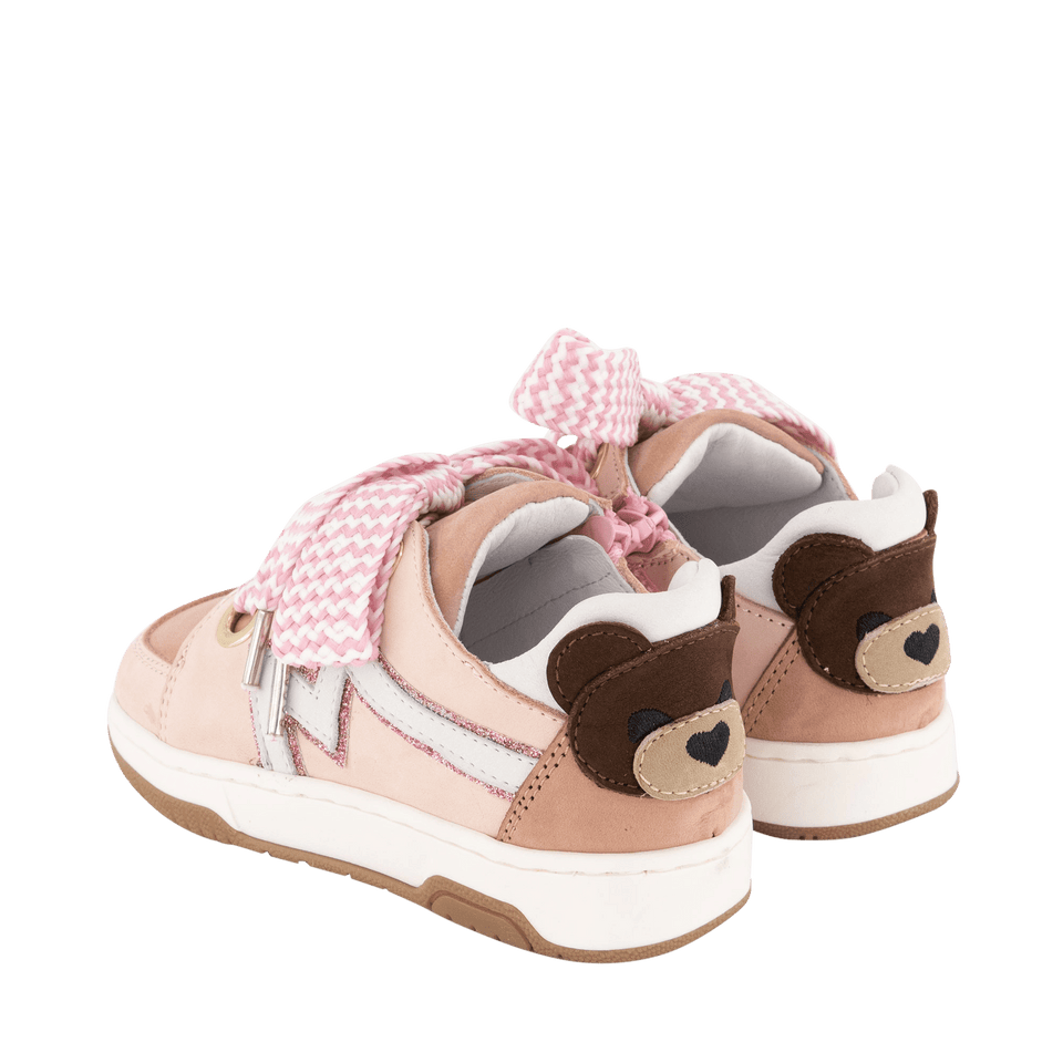 MonnaLisa Kids Girls Sneakers Light Pink