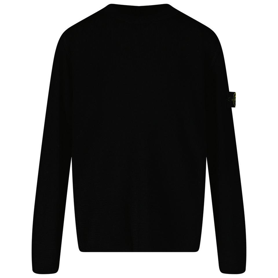 Stone Island Kinder Jongens Trui Zwart - Superstellar
