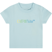 Off-White Bebek Erkekler Tişört Mavisi