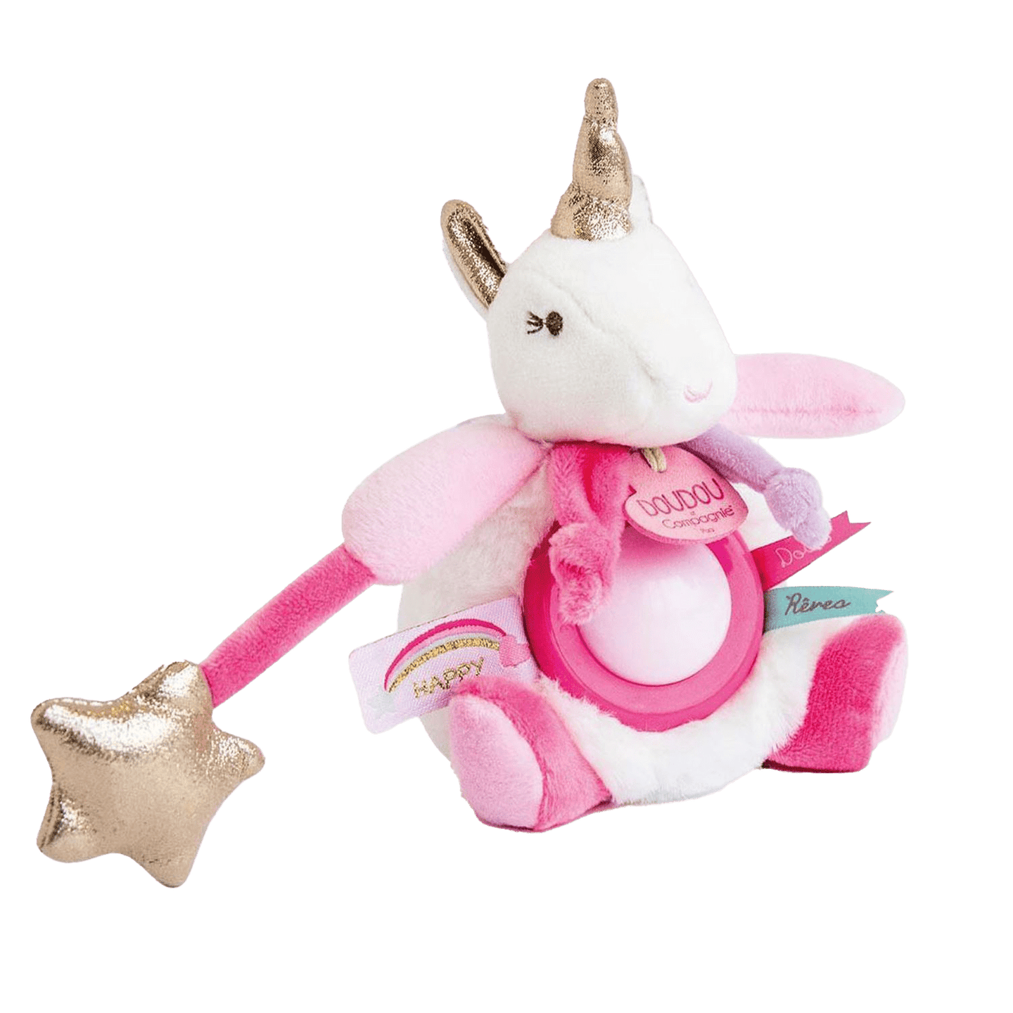 Doudou et Compagnie Baby Lucie Eenhoorn+Licht Roze