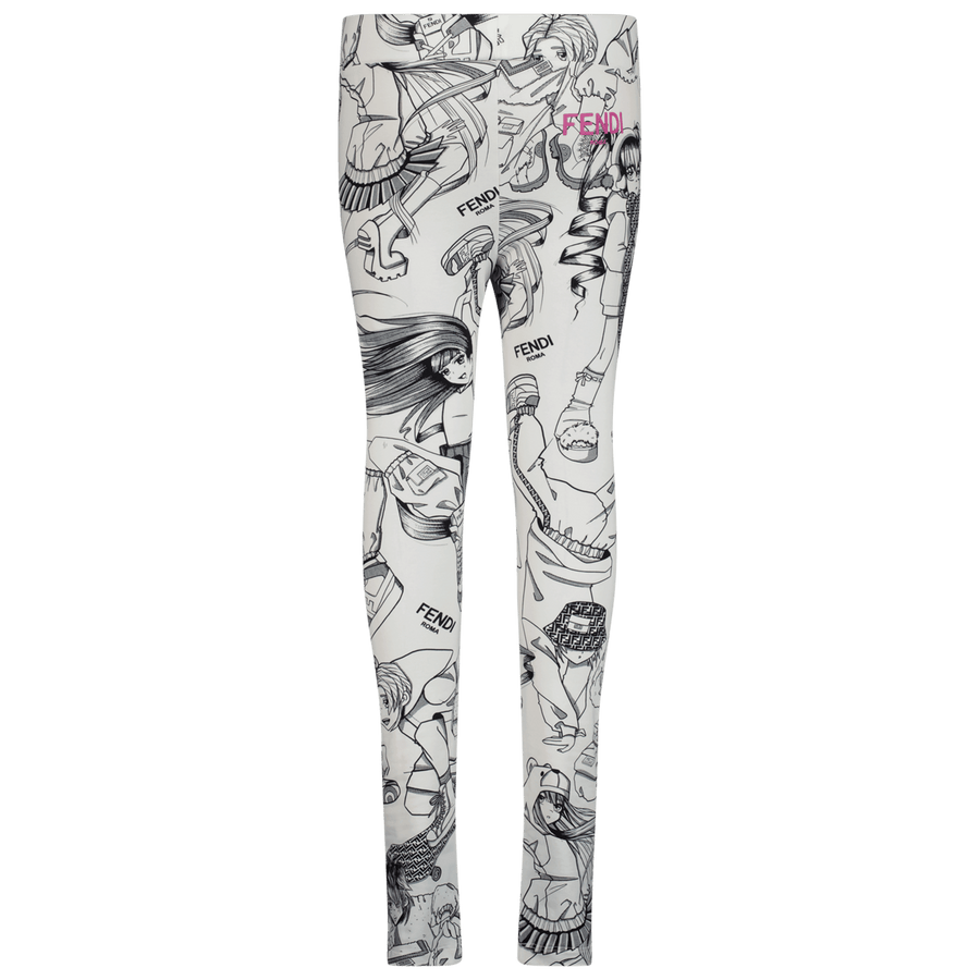 Fendi Kinder Meisjes Leggings Wit