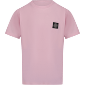 ストーンアイランドチルドレンズボーイズTシャツライトピンク
