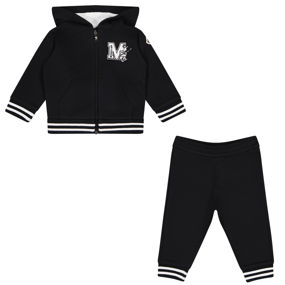 Moncler Baby Jongens Joggingpak Zwart - Superstellar