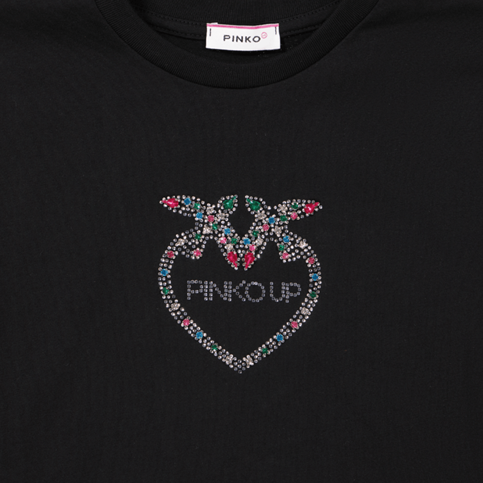 Pinko Kids Girls T-Shirt Black