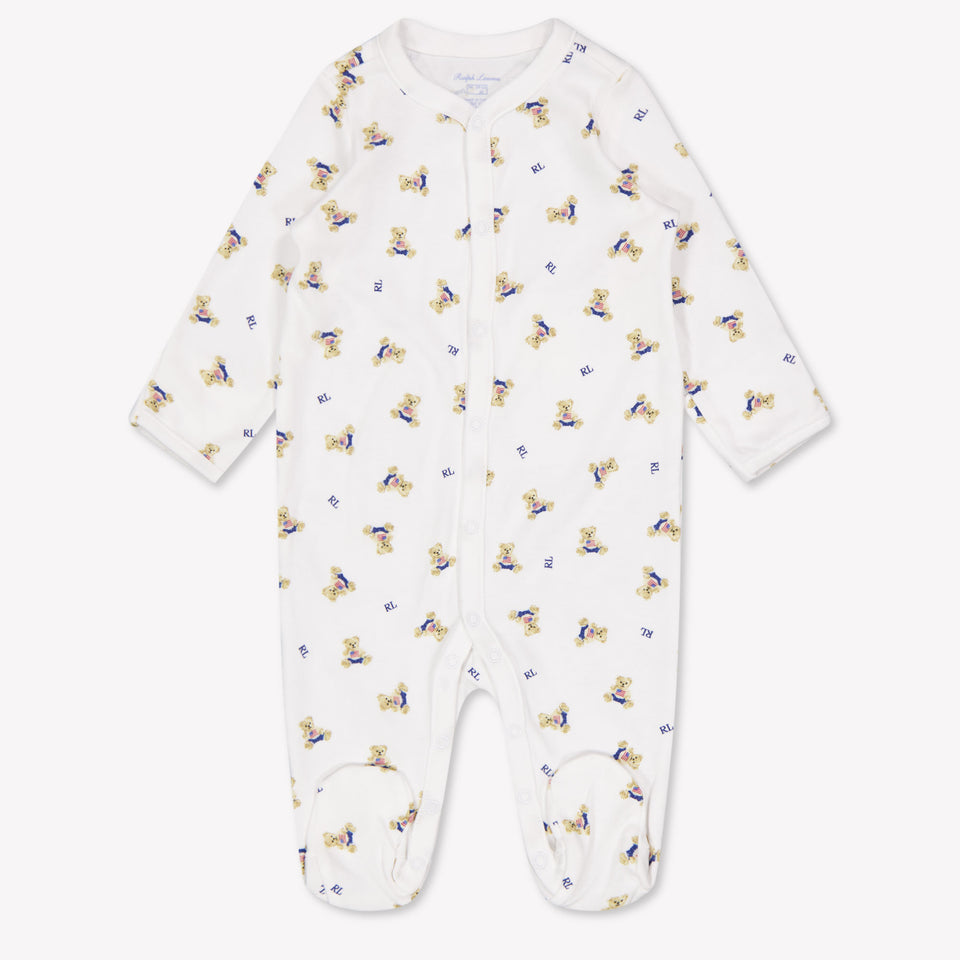 Ralph Lauren Baby Boys Playsuit In White