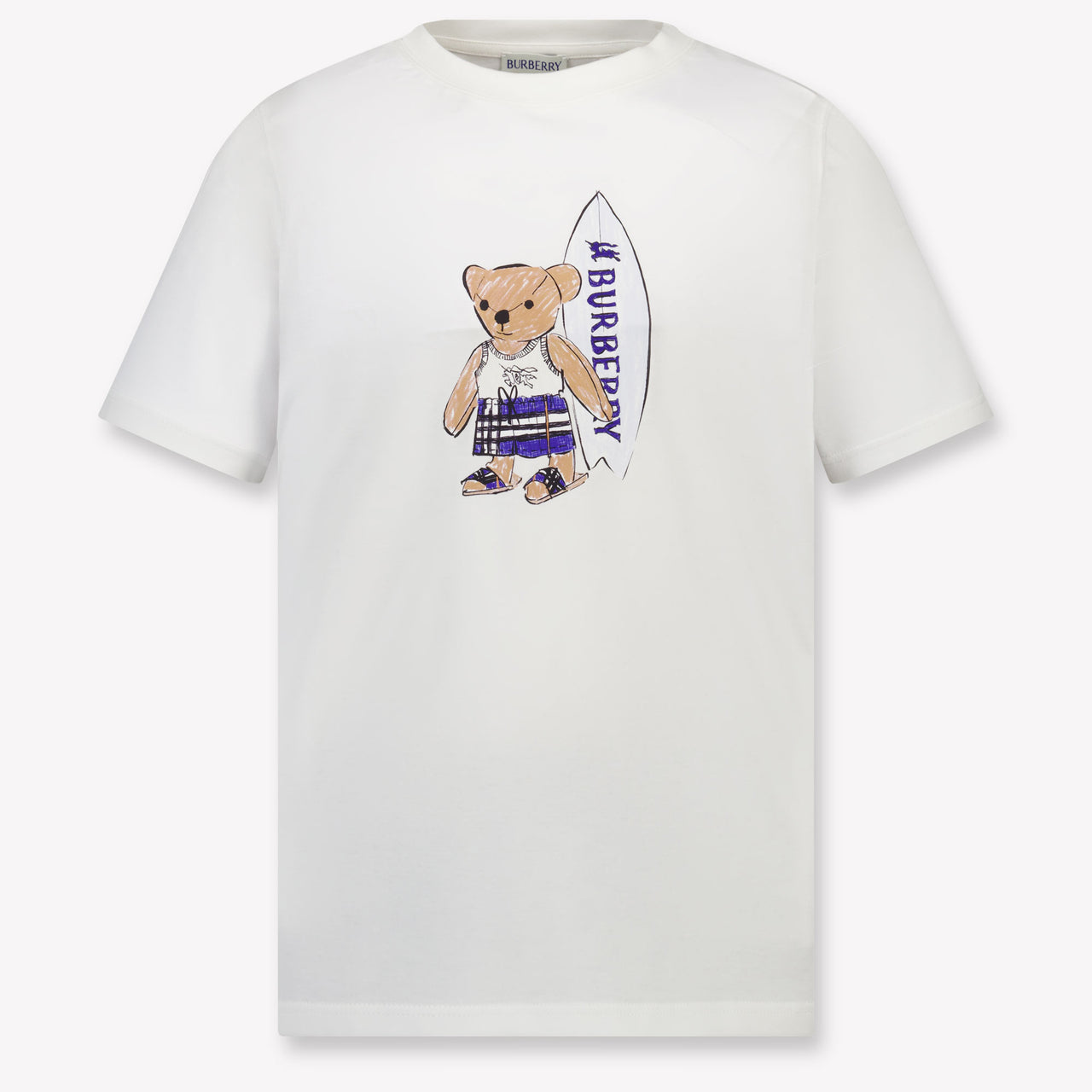 Burberry CedarTeddy Kids Boys T-Shirt In OffWhite