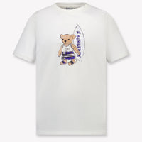 Burberry CedarTeddy Kids Boys T-Shirt In OffWhite