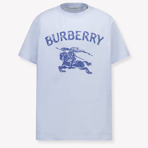 Burberry Cedar Stamp Kinder Jongens T-Shirt In Licht Blauw