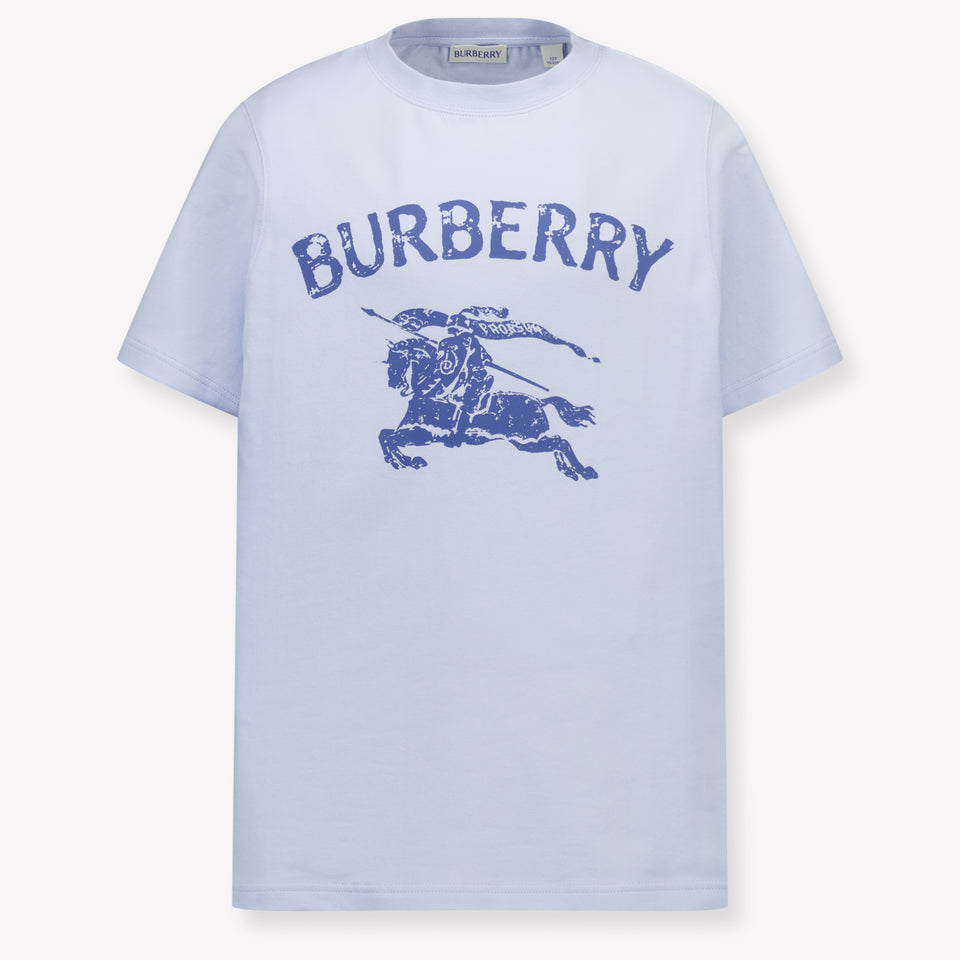 Burberry Cedar Stamp Kinder Jongens T-Shirt In Licht Blauw