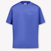 Burberry Cedar Check Kids Boys T-Shirt In Cobalt Blue