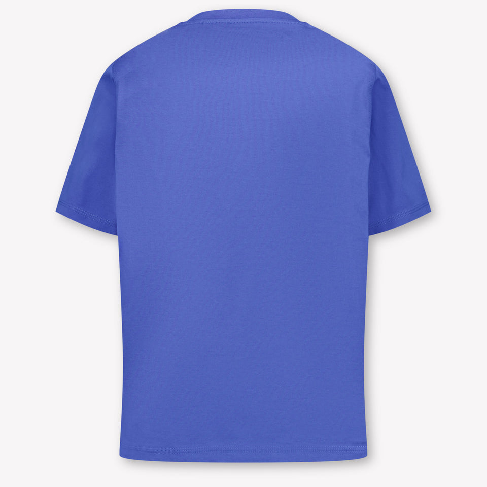 Burberry Cedar Check Kids Boys T-Shirt In Cobalt Blue