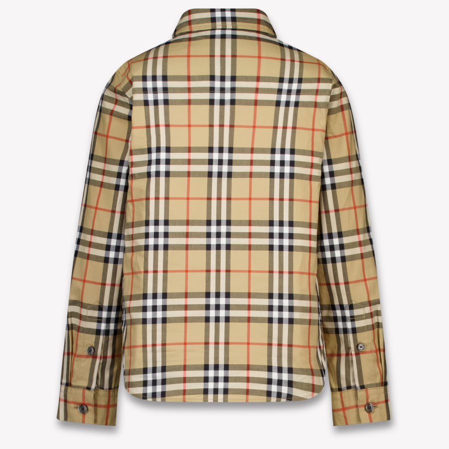 Burberry Owen Kids Boys Blouse In Beige