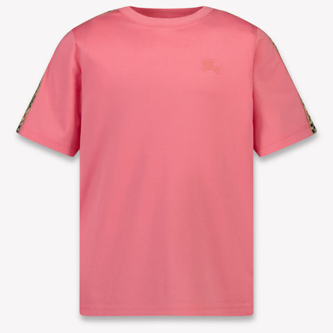 Burberry Cedar Check Kinder Meisjes T-Shirt In Roze