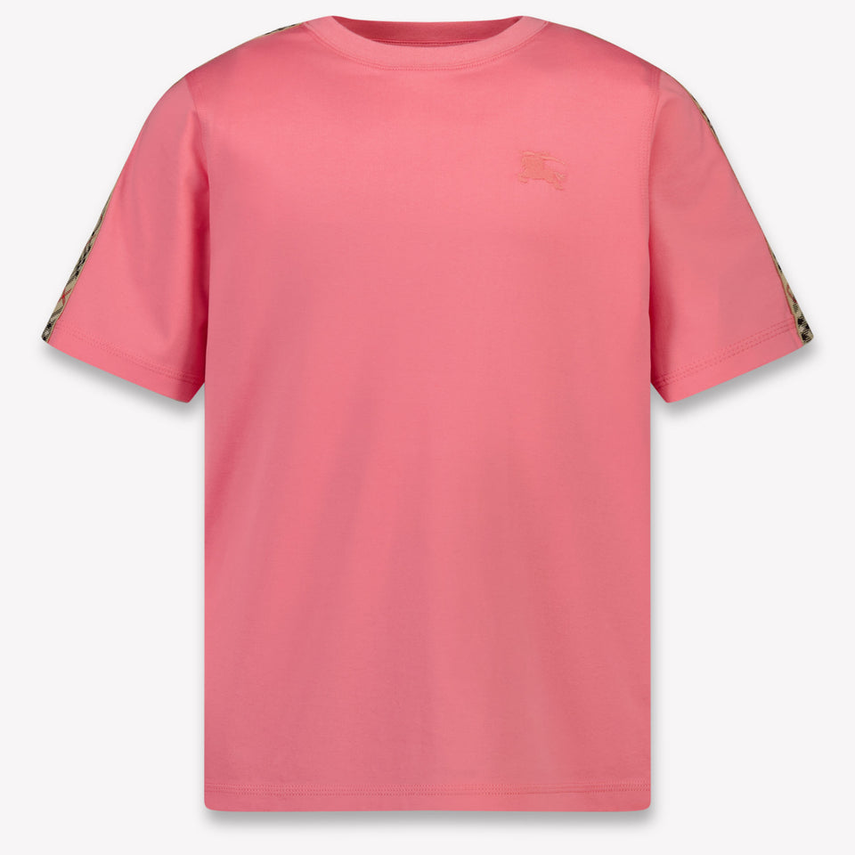 Burberry Cedar Check Kids Girls T-Shirt In Pink