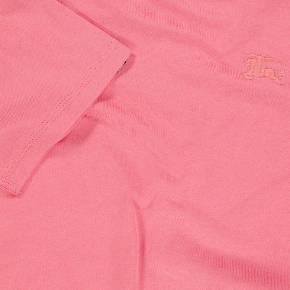 Burberry Cedar Check Kids Girls T-Shirt In Pink