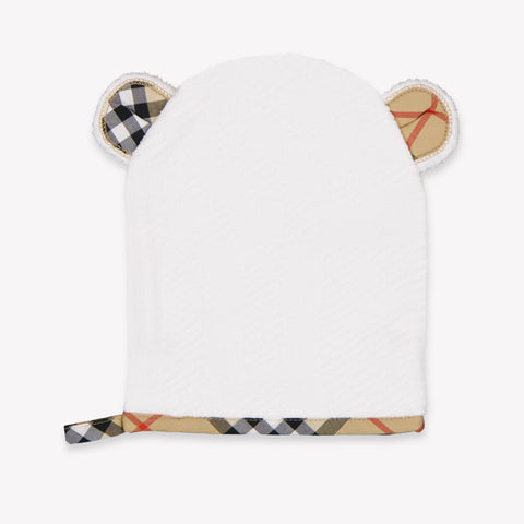 Burberry Bear Towelo Baby Unisex Accessoire In Wit