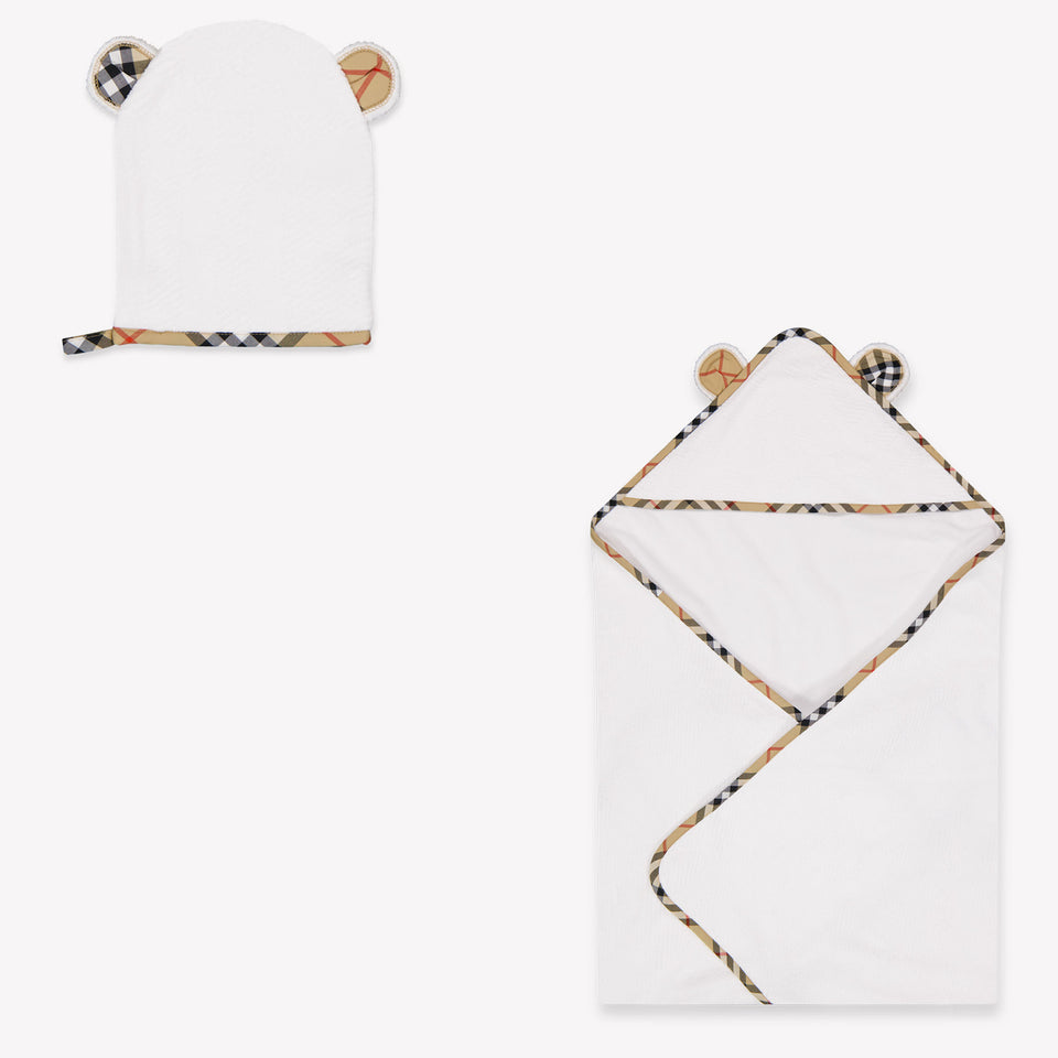 Burberry Bear Towelo Baby Unisex Accessoire In Wit