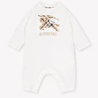 Burberry Johnson Baby Boys Playsuit In White