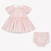 Burberry Aria Baby Girls Dress In Light Pink