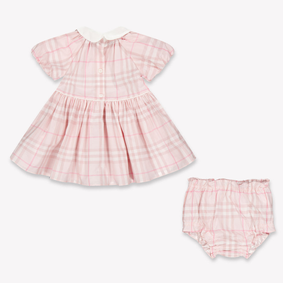 Burberry Aria Baby Girls Dress In Light Pink