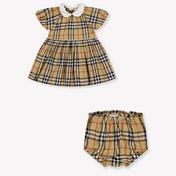 Burberry Aria Baby Girls Dress In Beige
