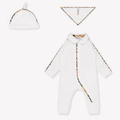 Burberry Hamilton Baby Unisex Playsuit In White