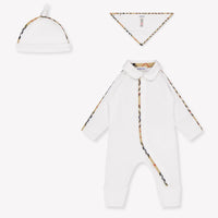 Burberry Hamilton Baby Unisex Playsuit In White
