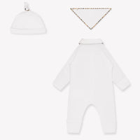 Burberry Hamilton Baby Unisex Playsuit In White