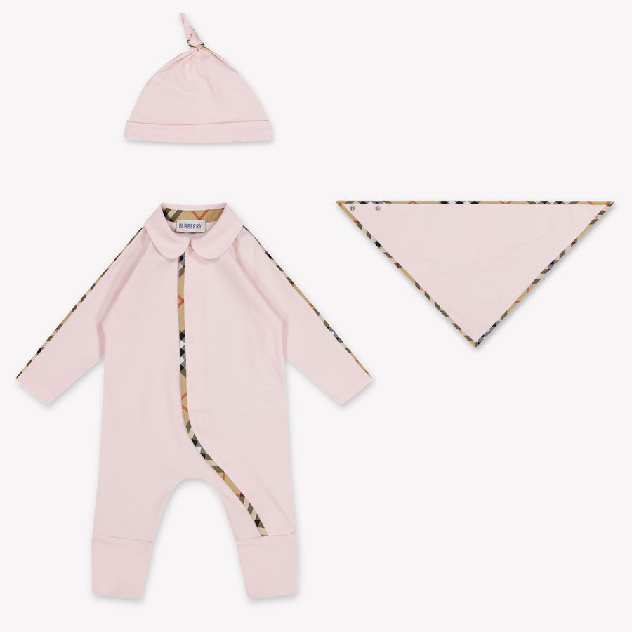 Burberry HAMILTON Baby Girls Playsuit In Light Pink