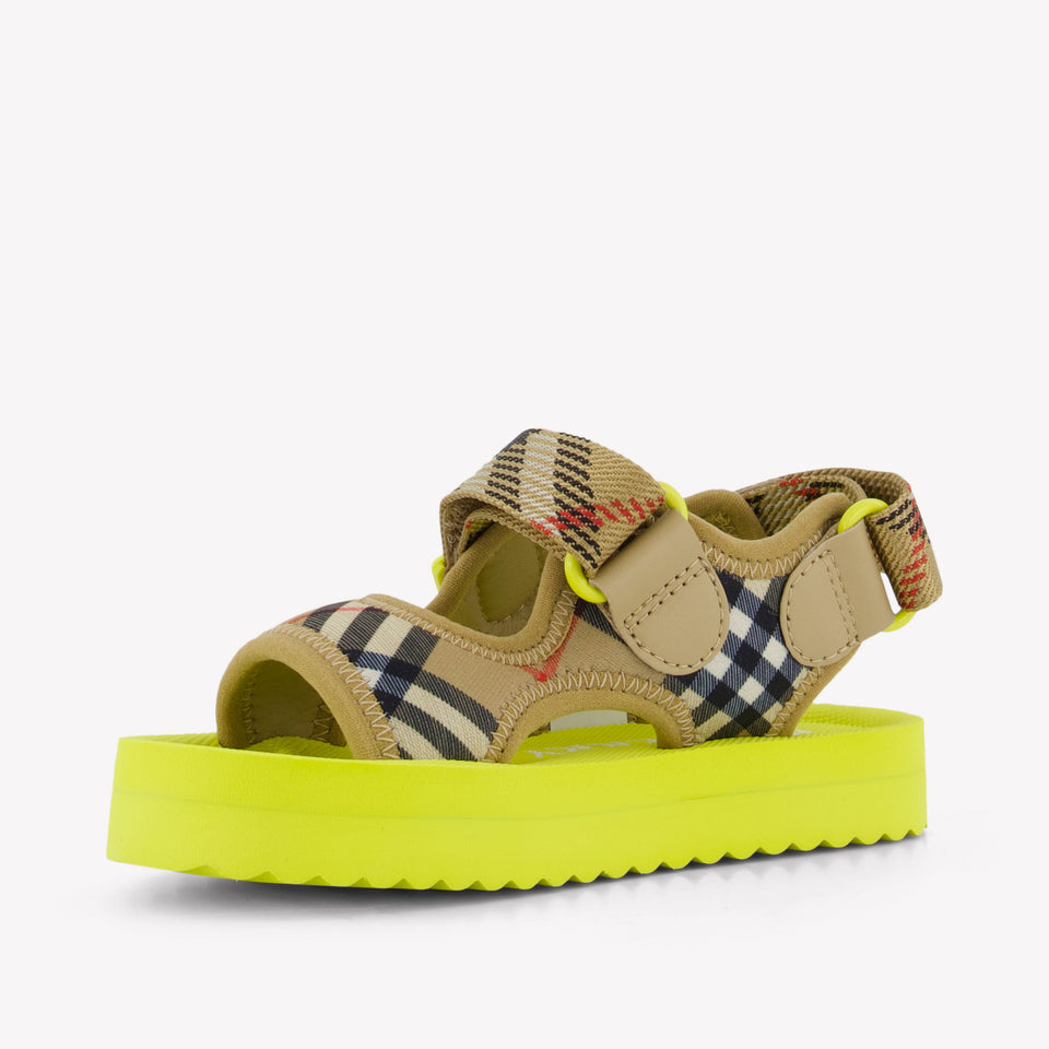 Burberry Lou Jongens Sandalen In Lime