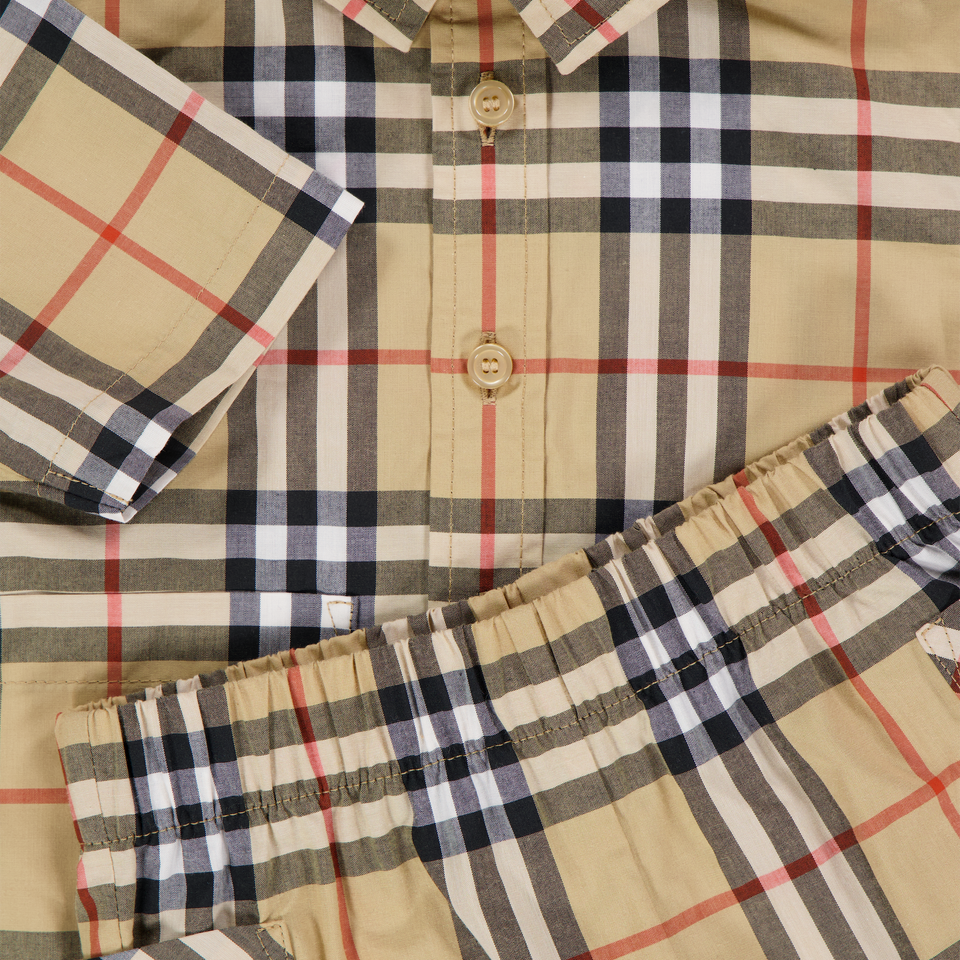 Burberry Carey Baby Jongens Setje In Beige