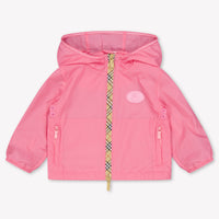 Burberry Novel Baby Girls Summer jacket In Fluor Pink