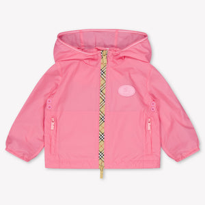 Burberry Novel Baby Girls Summer jacket In Fluor Pink