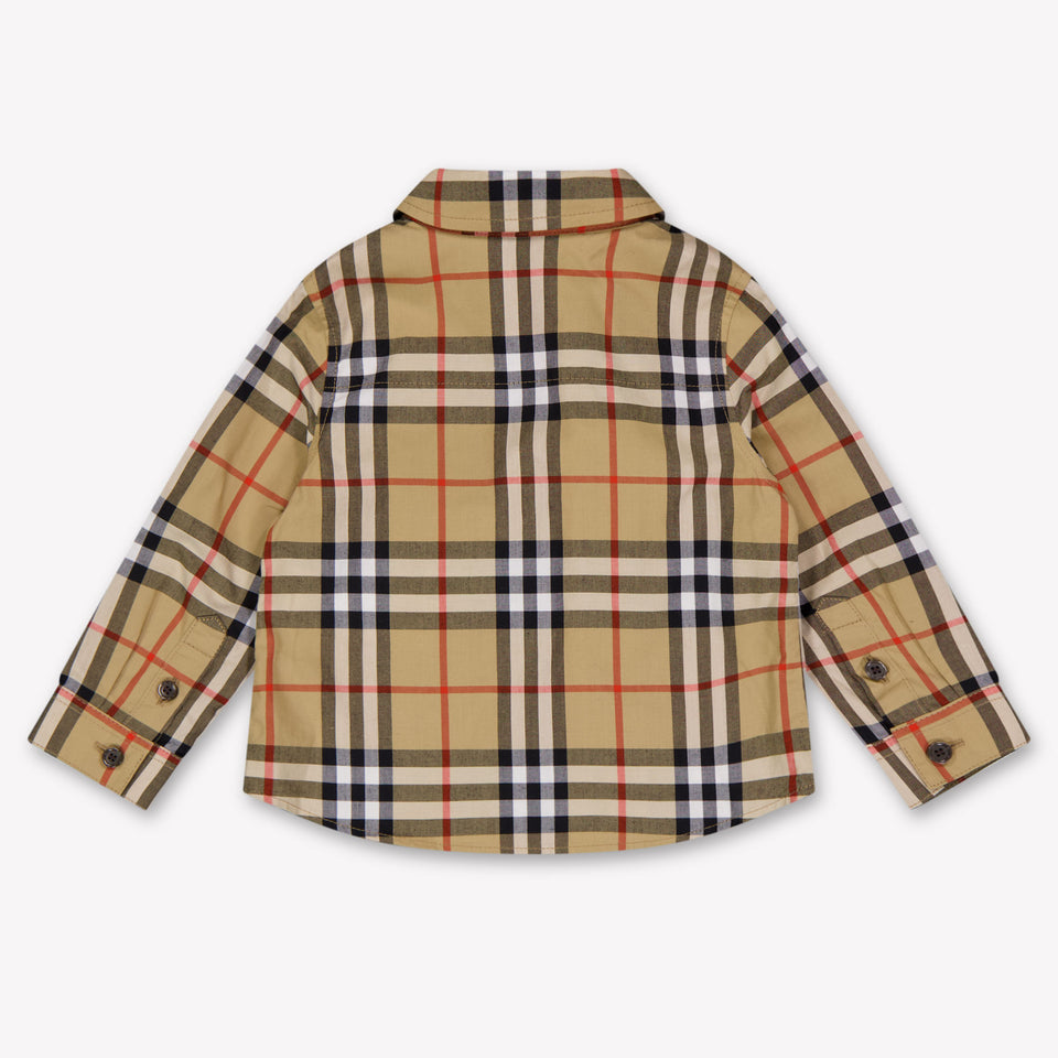 Burberry Owen Baby Boys Blouse In Beige