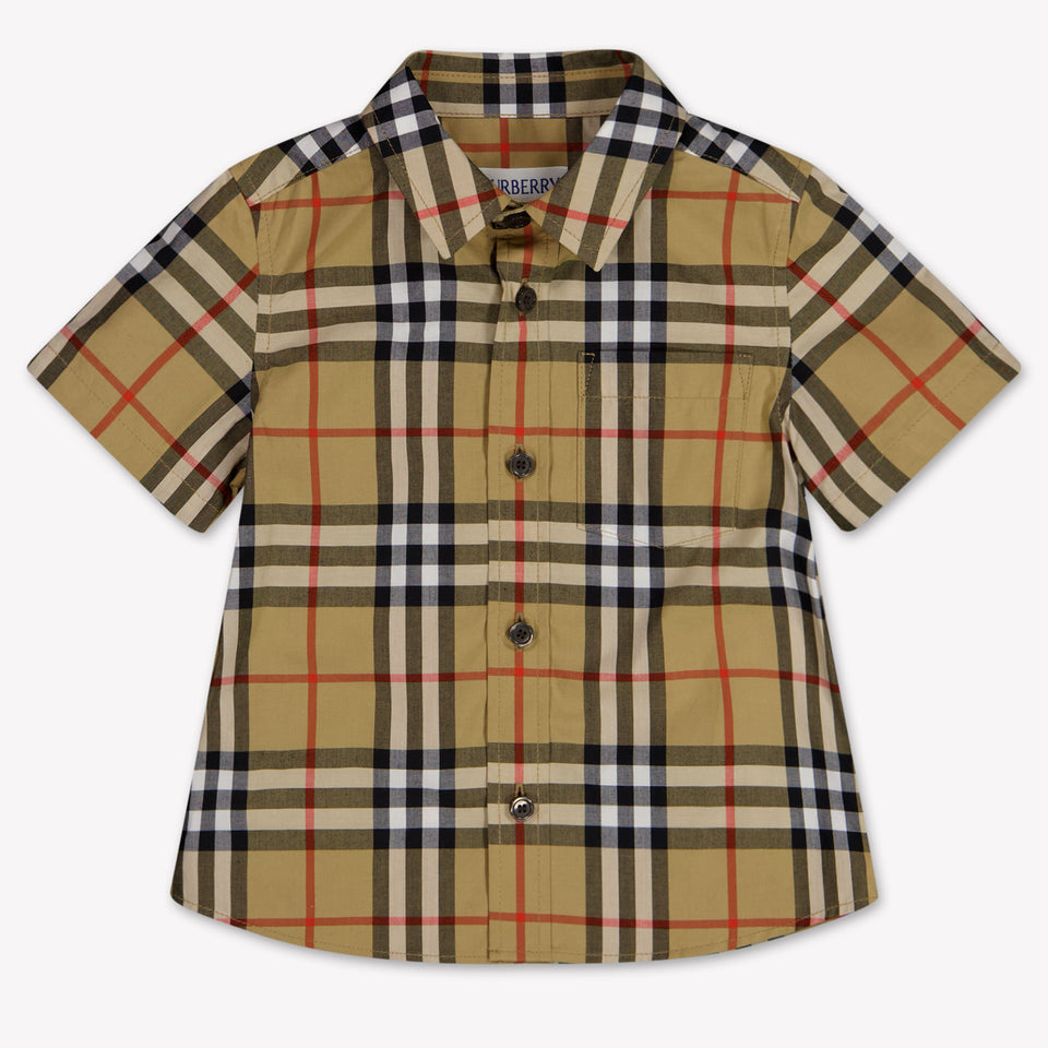 Burberry Owen Baby Boys Blouse In Beige