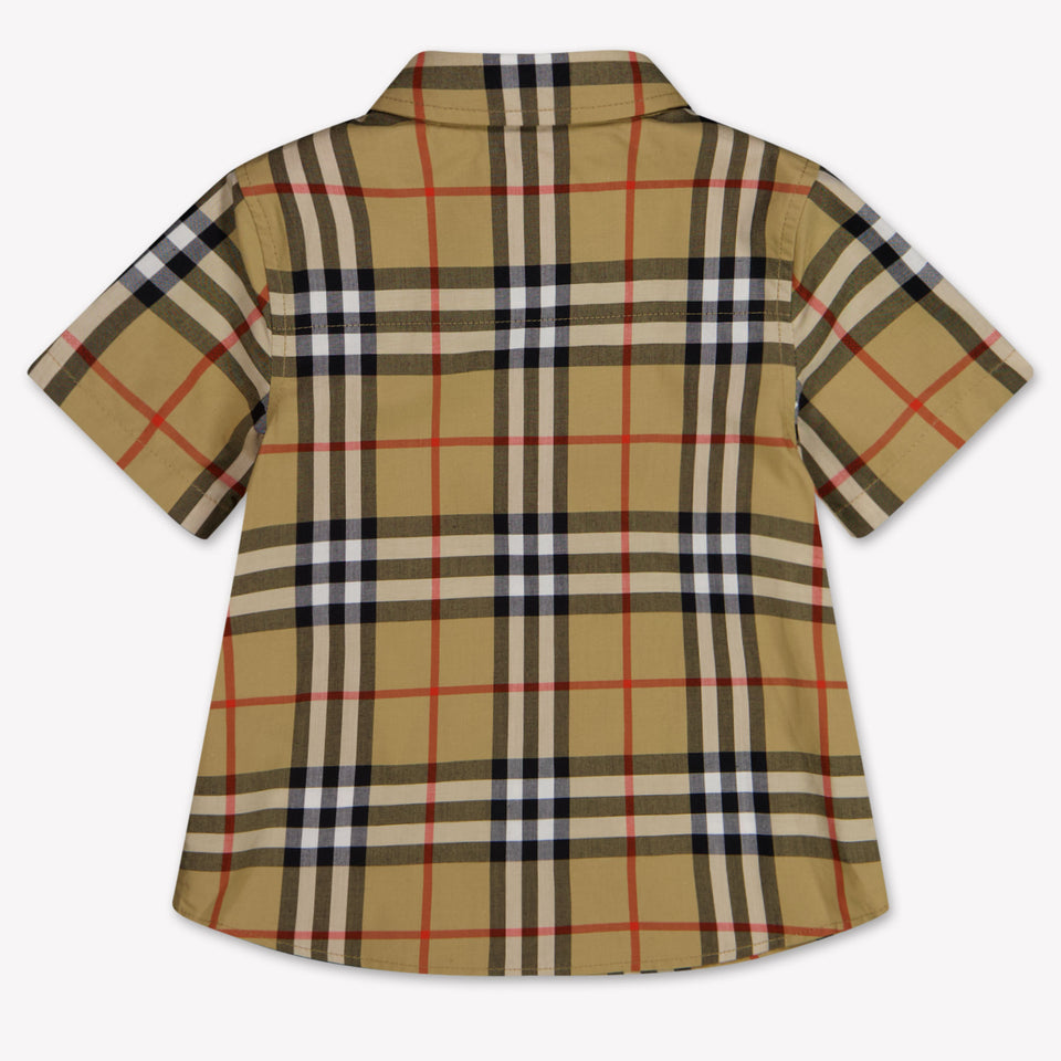 Burberry Owen Baby Boys Blouse In Beige