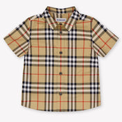 Burberry Owen Baby Jongens Blouse In Beige
