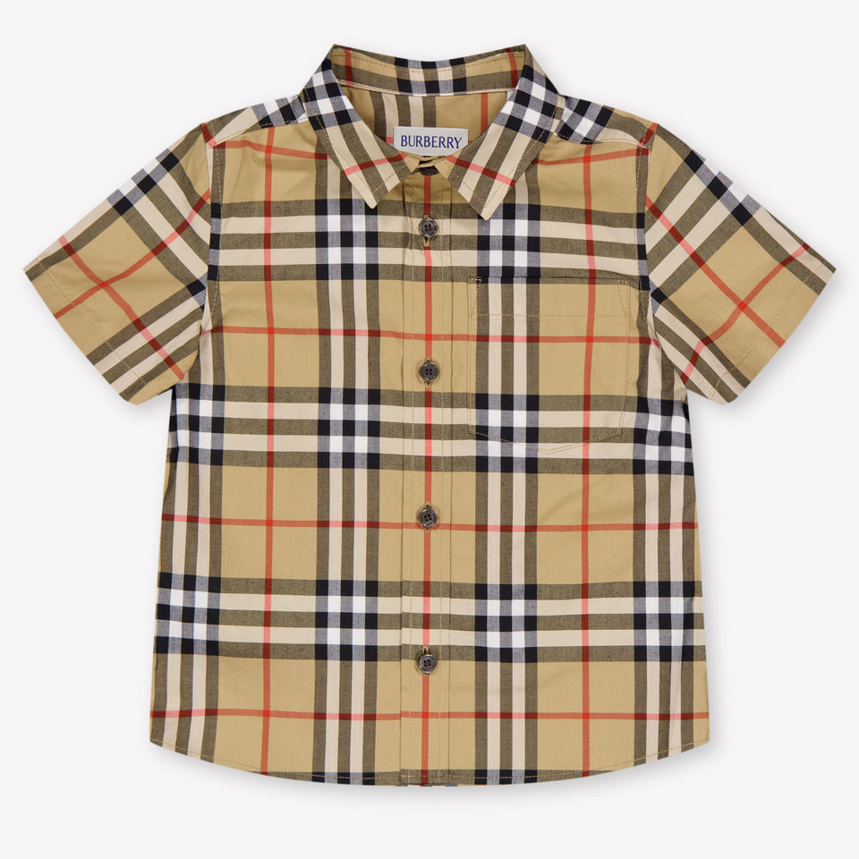 Burberry Owen Baby Jongens Blouse In Beige